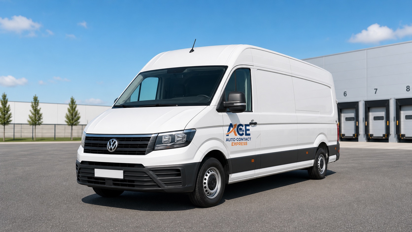 Camionnette ACE Auto Contact Express floquée — transport et livraison en Belgique